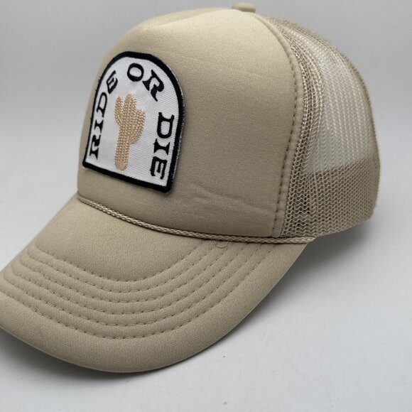 Ride Or Die Trucker Hat Cap Adjustable Strapback Foam Mesh NEW - Picture 2 of 5